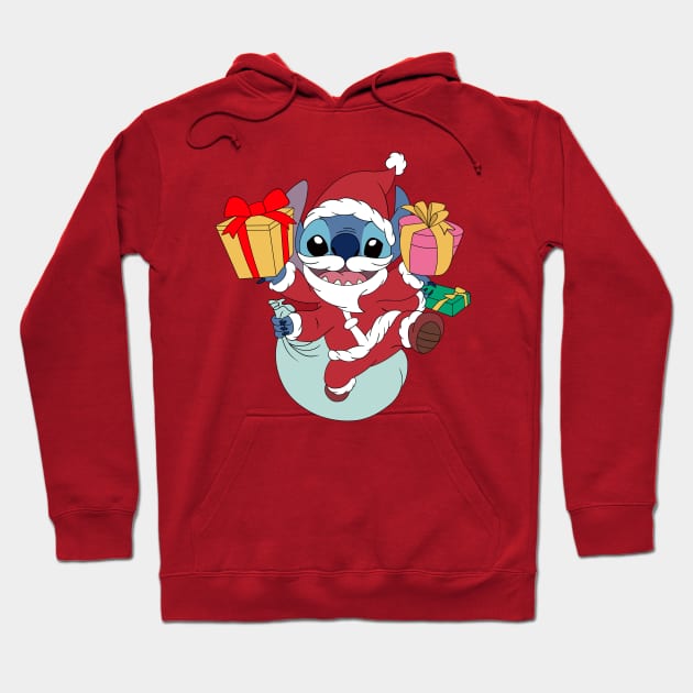 Merry Christmas Stitch Hoodie by Nykos